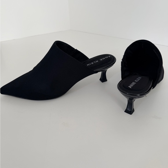 Anne Klein Black Kitten Heels Mules Size 8 - Picture 6 of 16
